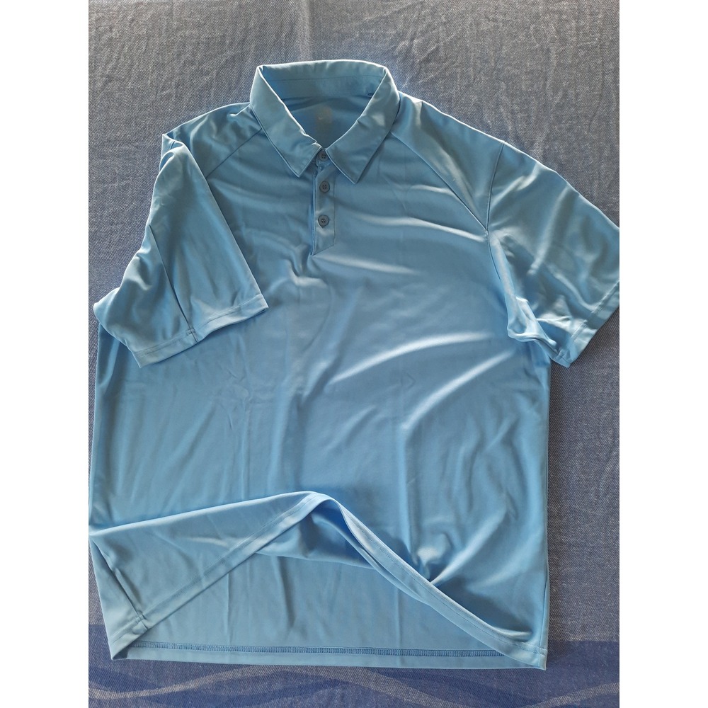 Nike Team Dry Polo Shirt Mens XXL Light Blue Short Sleeve Golf Athletic Top